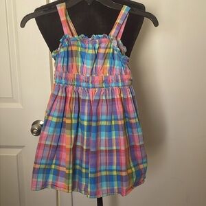 Cat & Jack Plaid Sleeveless Sundress w/ Pockets Size S (6-7)